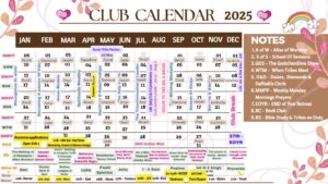 Club Calendar 2025